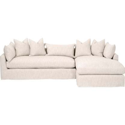 Haven Lounge Slipcover Sofa by Essentials For Living in bisque fabric, espresso. Made from unique in a modern style.