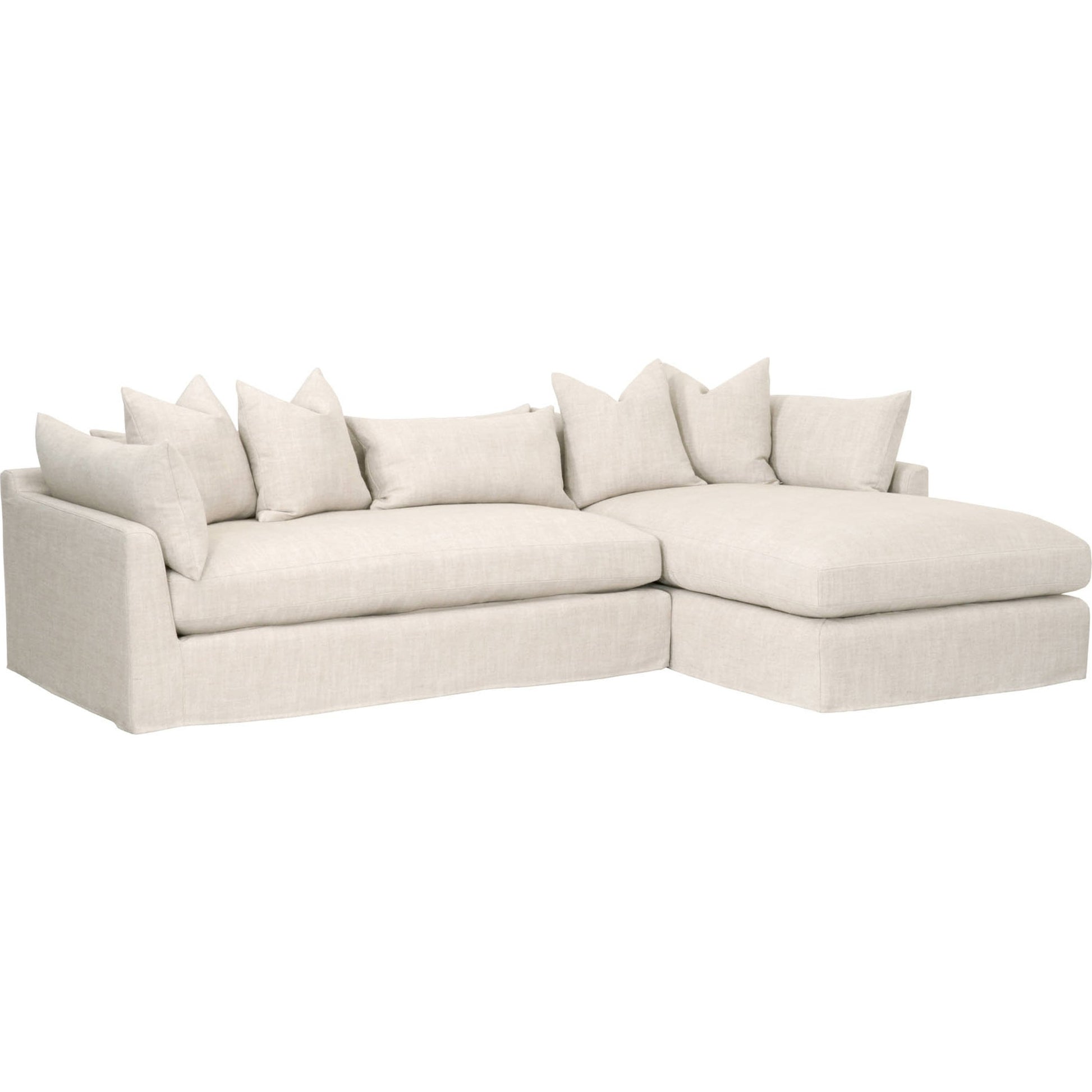 Haven Lounge Slipcover Sofa by Essentials For Living in bisque fabric, espresso. Made from unique in a modern style.