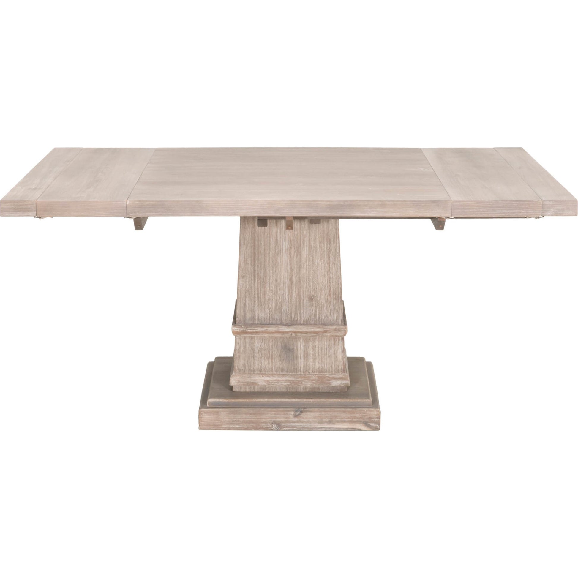 Hudson Square Dining Table by Essentials For Living in natural gray. Made from solid acacia, acacia veneer in a cottage & farmhouse style.