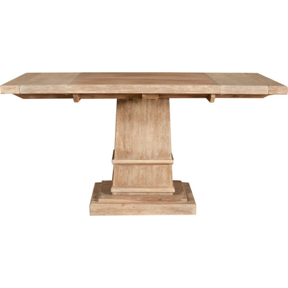 Hudson Square Dining Table by Essentials For Living in natural gray. Made from solid acacia, acacia veneer in a cottage & farmhouse style.