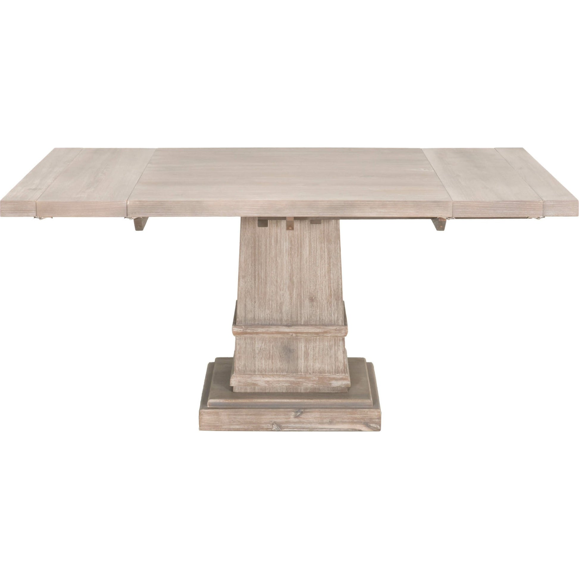Hudson Square Dining Table by Essentials For Living in natural gray. Made from solid acacia, acacia veneer in a cottage & farmhouse style.