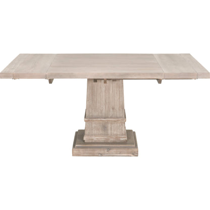 Hudson Square Dining Table by Essentials For Living in natural gray. Made from solid acacia, acacia veneer in a cottage & farmhouse style.