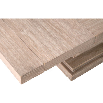 Hudson Square Dining Table by Essentials For Living in natural gray. Made from solid acacia, acacia veneer in a cottage & farmhouse style.