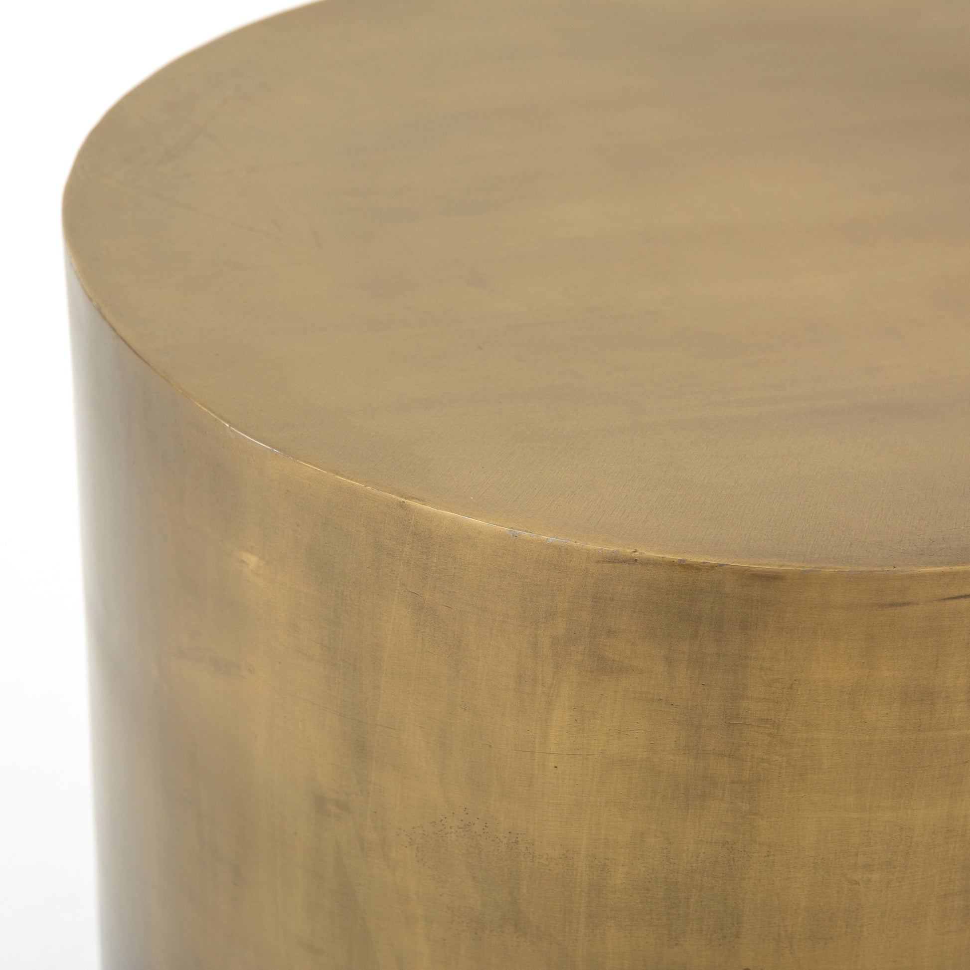 Cameron Ombre End Table by Four Hands in ombre antique brass. Made from iron in a eclectic & global style.
