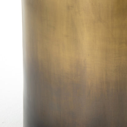 Cameron Ombre End Table by Four Hands in ombre antique brass. Made from iron in a eclectic & global style.