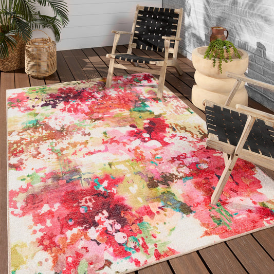 Ibis IBS05 Rug by Jaipur Living in pink, multicolor. Made from 100% polyester in a unique style.