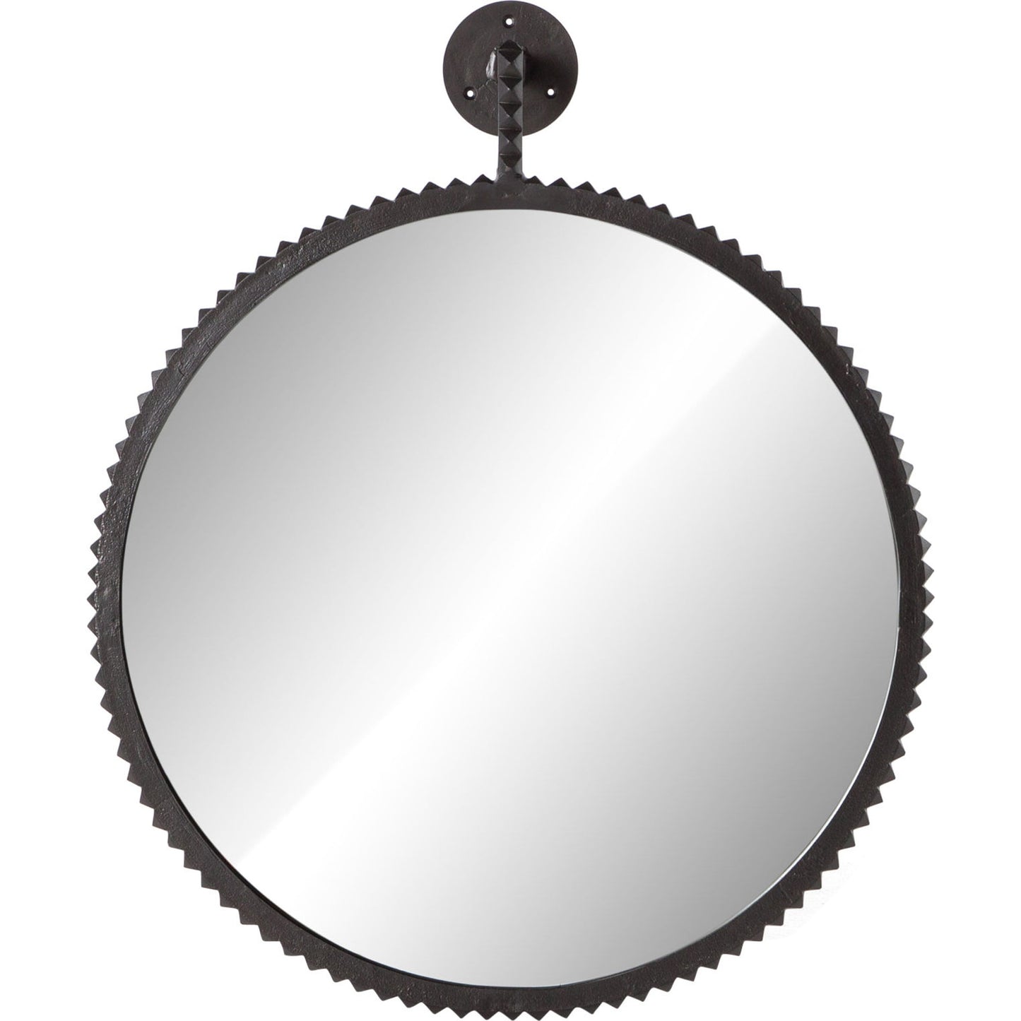 000 SR-368957 | Primary Silo | Cru Large Mirror by Four Hands in aged bronze. Made from aluminum, mirror in a transitional style.