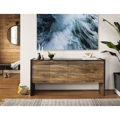 Cru Large Mirror by Four Hands in aged bronze. Made from aluminum, mirror in a transitional style.