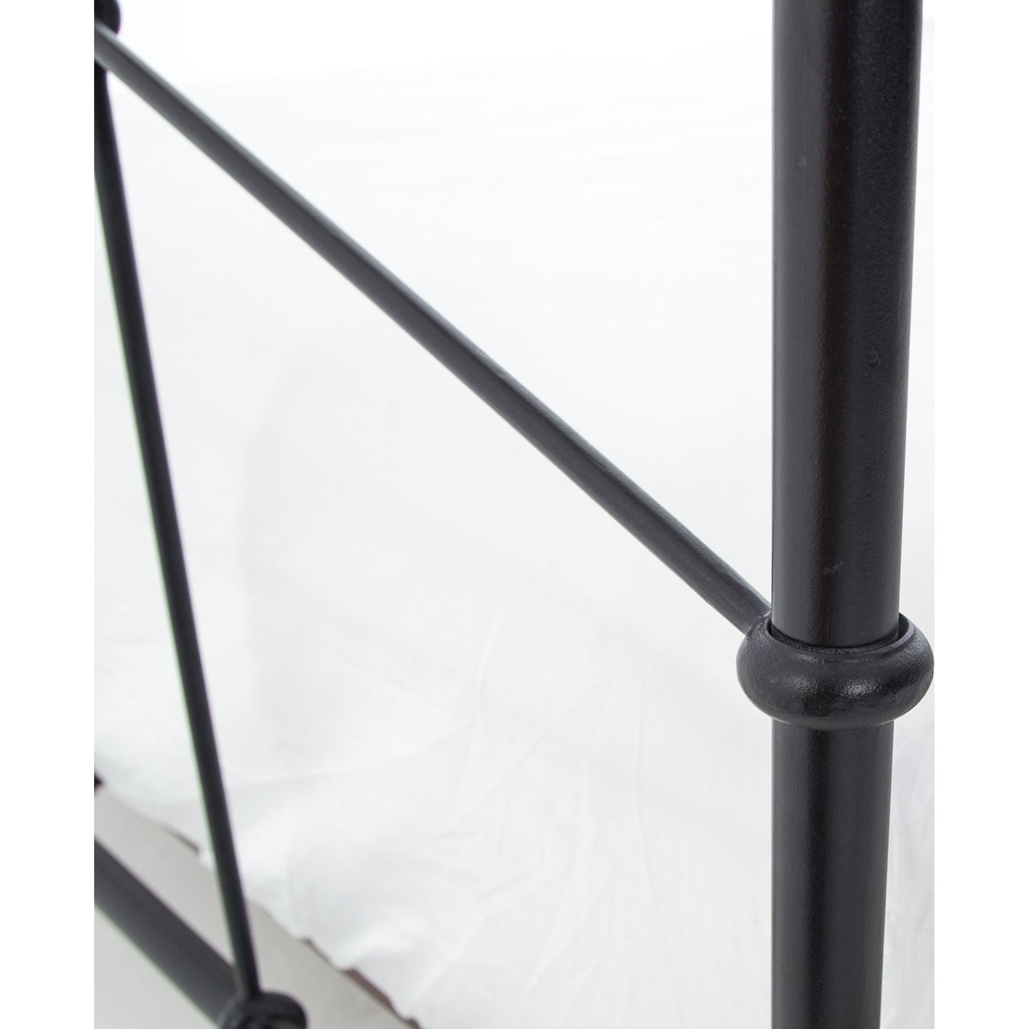 008 S-279226,S-279227 | Closeup | Casey Bed by Four Hands in sanblasted vintage black. Made from iron in a cottage & farmhouse style.