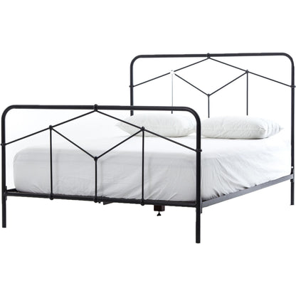 Casey Bed by Four Hands in sanblasted vintage black. Made from iron in a cottage & farmhouse style.