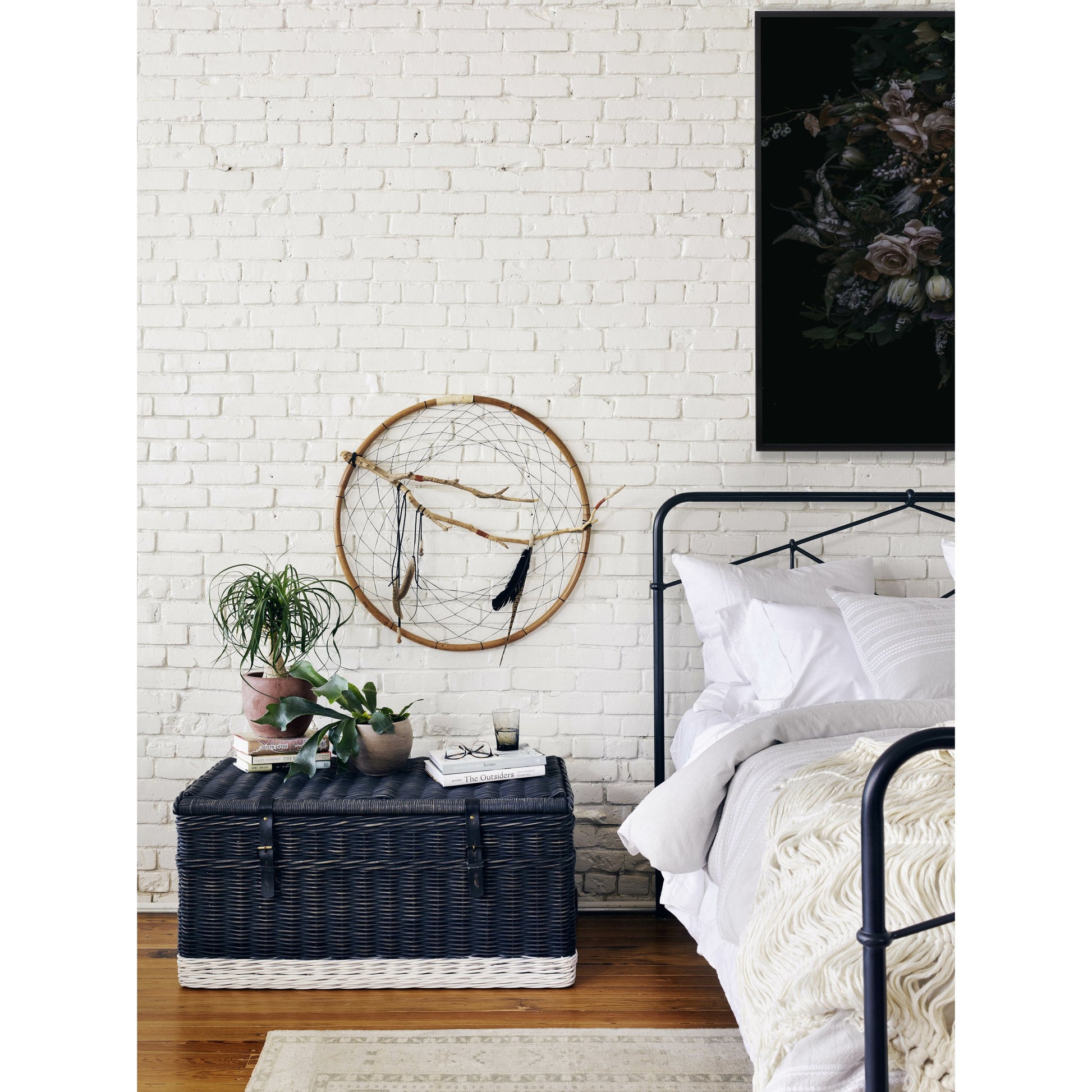 Casey Bed by Four Hands in sanblasted vintage black. Made from iron in a cottage & farmhouse style.
