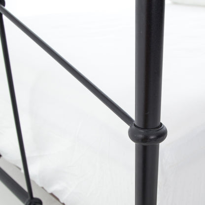 Casey Bed by Four Hands in sanblasted vintage black. Made from iron in a cottage & farmhouse style.