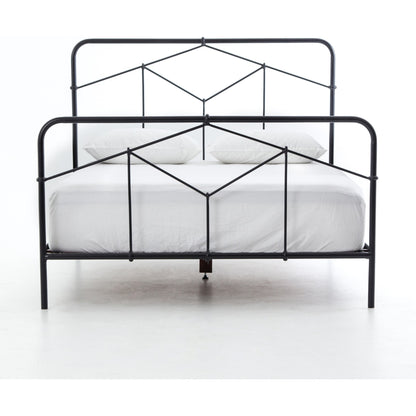 Casey Bed by Four Hands in sanblasted vintage black. Made from iron in a cottage & farmhouse style.