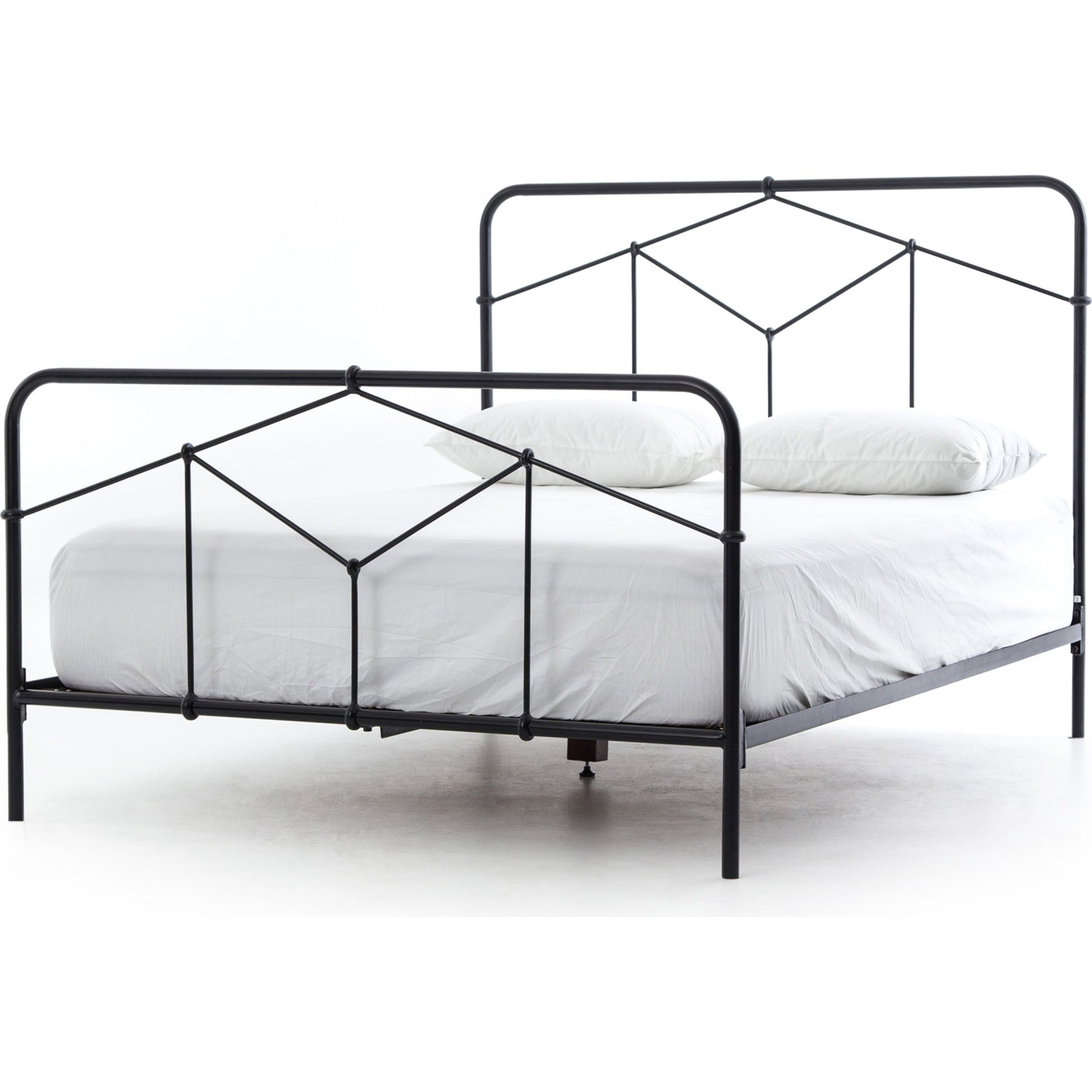 Casey Bed by Four Hands in sanblasted vintage black. Made from iron in a cottage & farmhouse style.