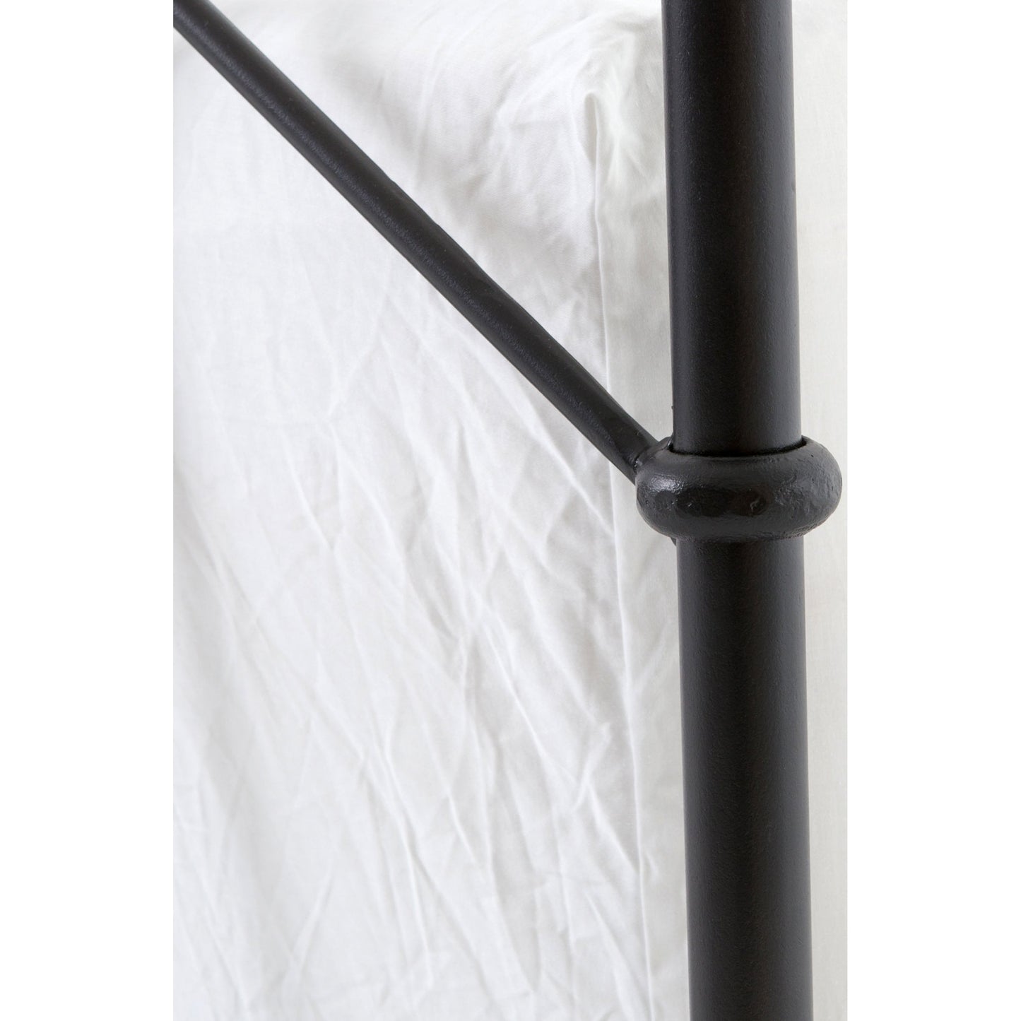 025 S-279228 | Closeup | Casey Bed by Four Hands in sanblasted vintage black. Made from iron in a cottage & farmhouse style.