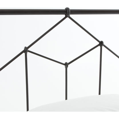 Casey Bed by Four Hands in sanblasted vintage black. Made from iron in a cottage & farmhouse style.