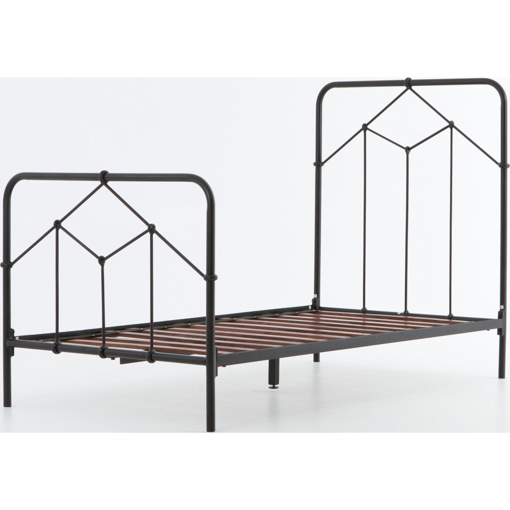 Casey Bed by Four Hands in sanblasted vintage black. Made from iron in a cottage & farmhouse style.