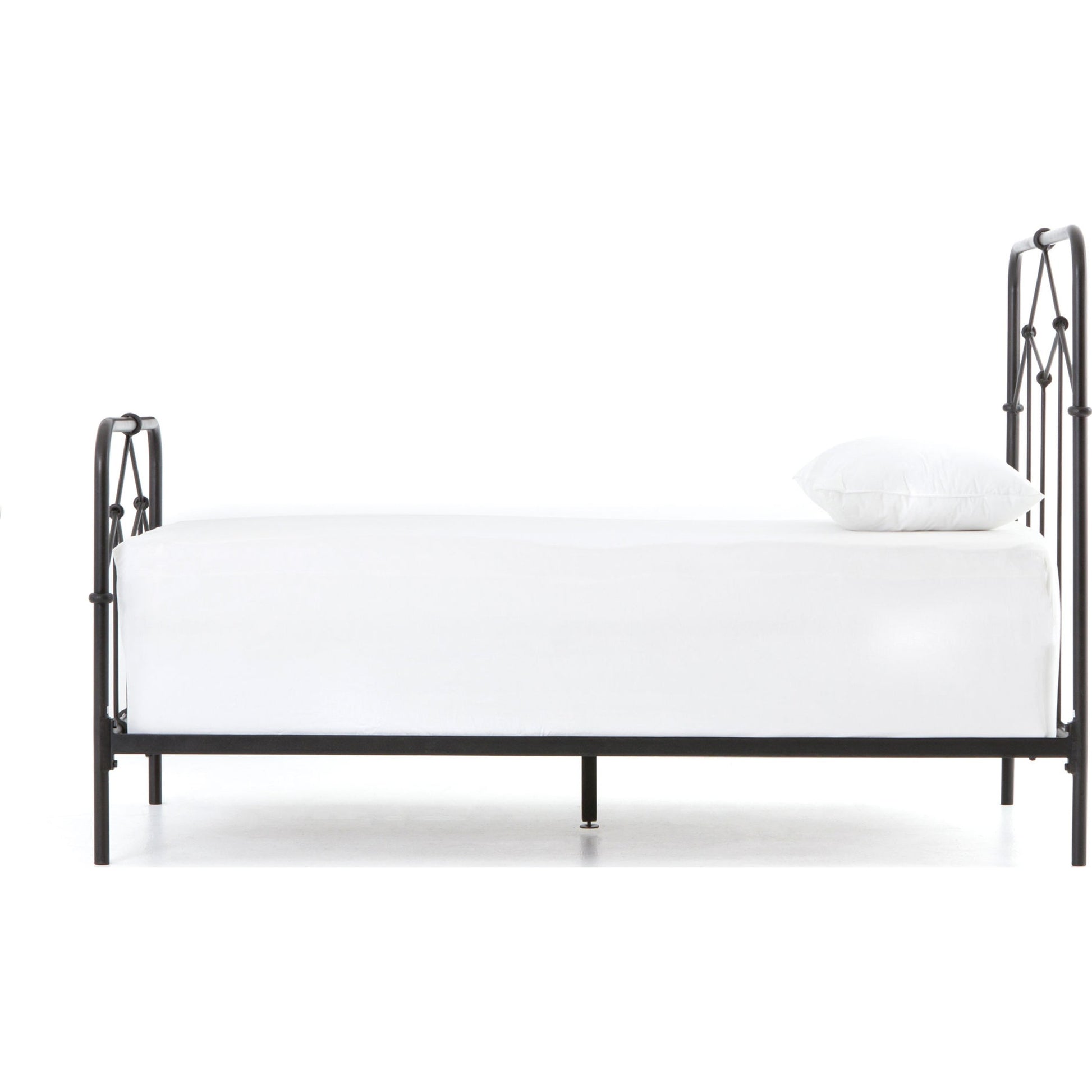 Casey Bed by Four Hands in sanblasted vintage black. Made from iron in a cottage & farmhouse style.