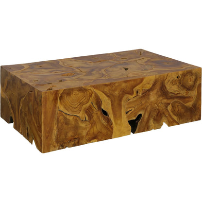 Teak Slice Rectangle Coffee Table by Phillips Collection in brown. Made from wood in a eclectic & global style.