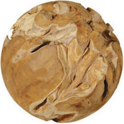 Natural Teak Wood Ball by Phillips Collection in brown. Made from unique in a eclectic & global style.