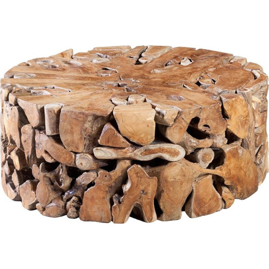 Teak Slice Round Coffee Table by Phillips Collection in brown. Made from wood in a eclectic & global style.