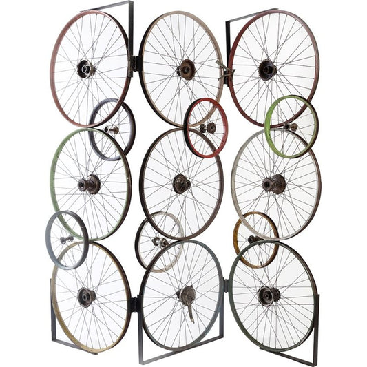Bicycle Wheel Screen by Phillips Collection in assorted, multi colored. Made from metal in a modern style.