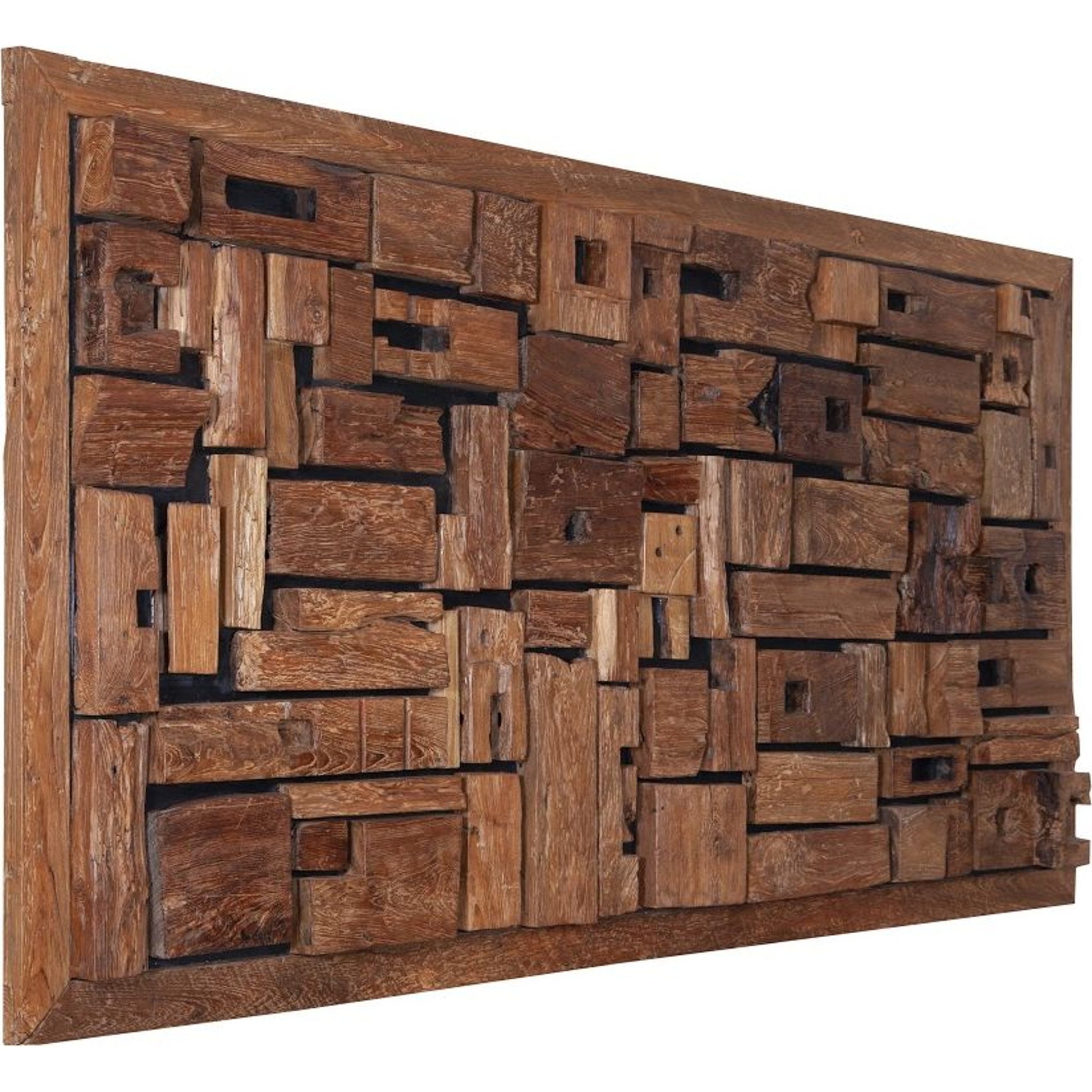 Asken Wall Art by Phillips Collection in brown. Made from wood in a modern style.
