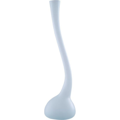 Frosted Corkscrew Vase by Phillips Collection in cyan. Made from glass in a modern style.