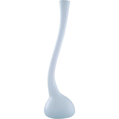 Frosted Corkscrew Vase by Phillips Collection in cyan. Made from glass in a modern style.