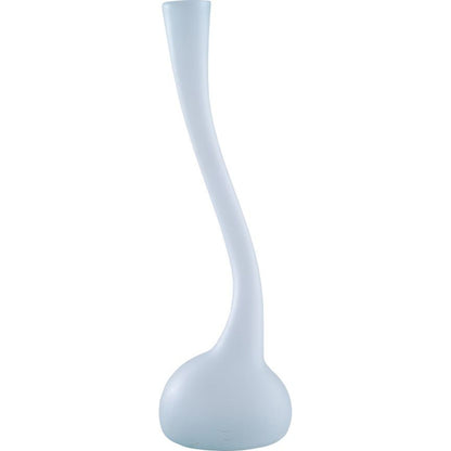 Frosted Corkscrew Vase by Phillips Collection in cyan. Made from glass in a modern style.