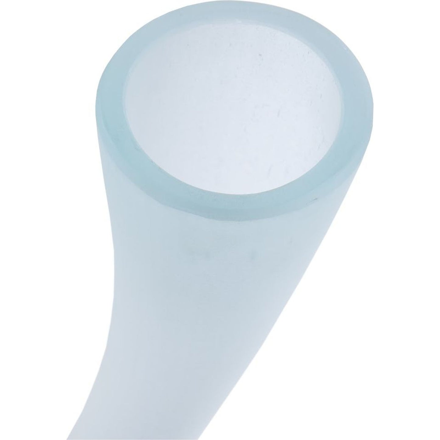 002 SR-820437 | Closeup | Frosted Corkscrew Vase by Phillips Collection in cyan. Made from glass in a modern style.