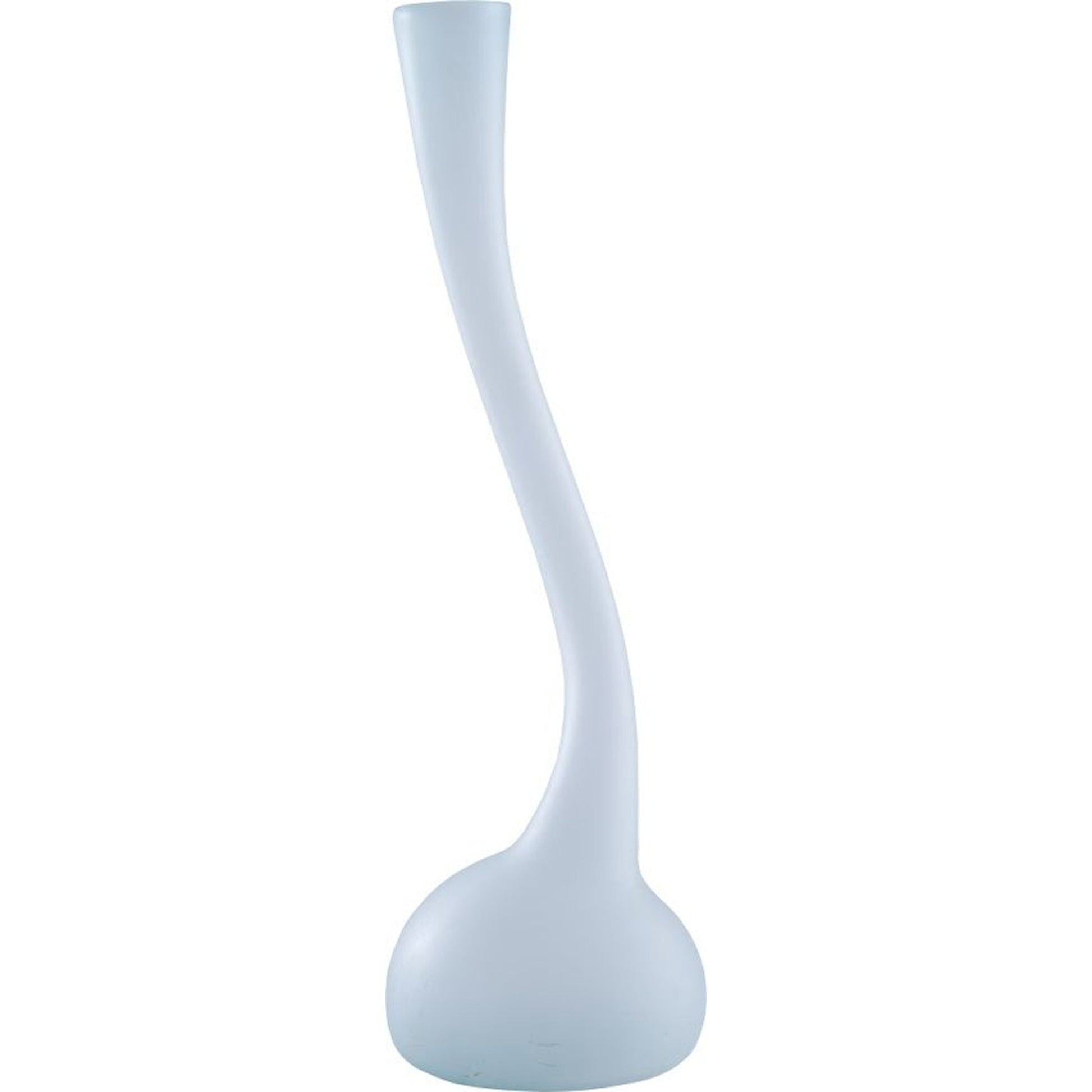 Frosted Corkscrew Vase by Phillips Collection in cyan. Made from glass in a modern style.