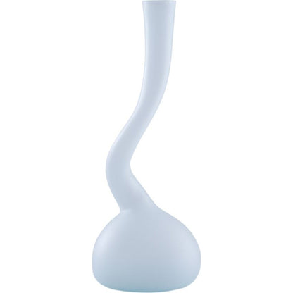 Frosted Corkscrew Vase by Phillips Collection in cyan. Made from glass in a modern style.