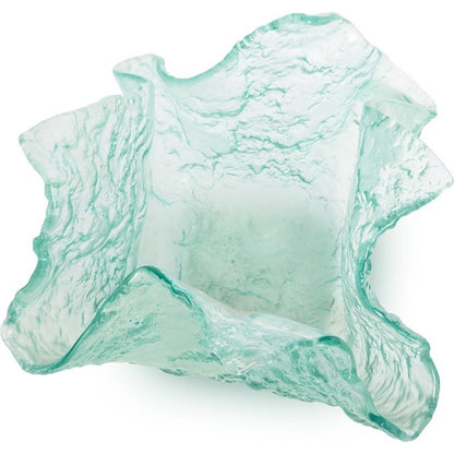 Bubble Glass Bowl by Phillips Collection in teal. Made from glass in a modern style.