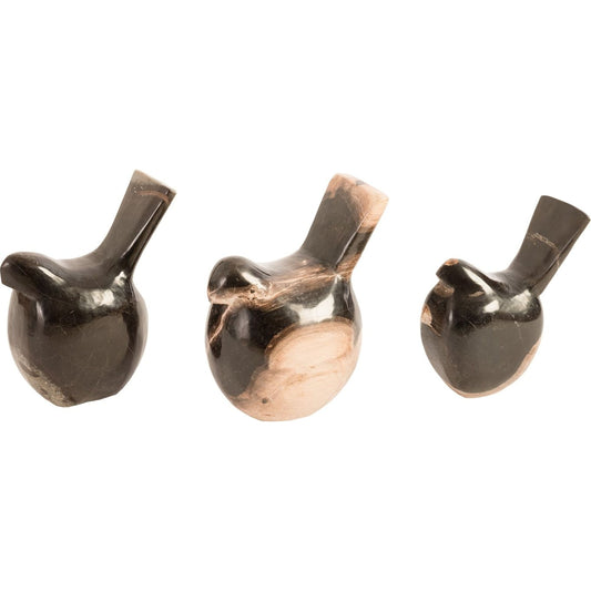 Petrified Wood Birds (Set of 3) by Phillips Collection in black, assorted, off white. Made from petrified wood in a eclectic & global style.