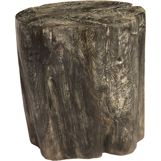 Black Wash Stool by Phillips Collection in black, gray and black wash. Made from wood in a modern style.