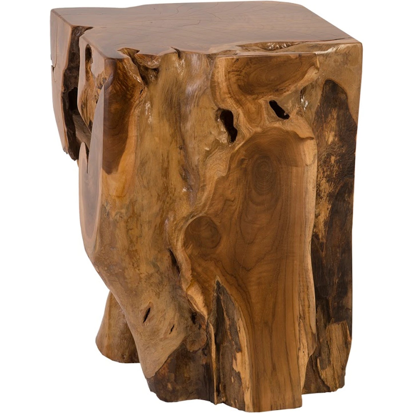 000 SI-1944973 | Primary Silo | Teak Root Side Table by Phillips Collection in brown. Made from wood, teak in a rustic style.