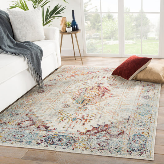 Elowen Rug by Jaipur Living in multicolor, orange. Made from 100% polypropylene in a unique style.