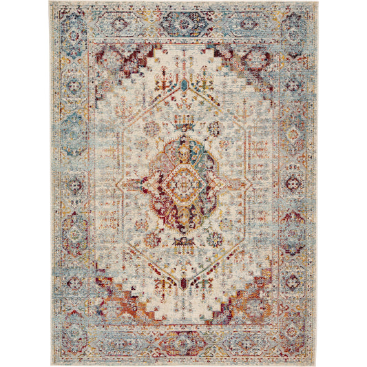Elowen Rug by Jaipur Living in multicolor, orange. Made from 100% polypropylene in a unique style.