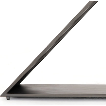 Nero Firewood Storage by Four Hands in coated gunmetal. Made from iron in a modern style.