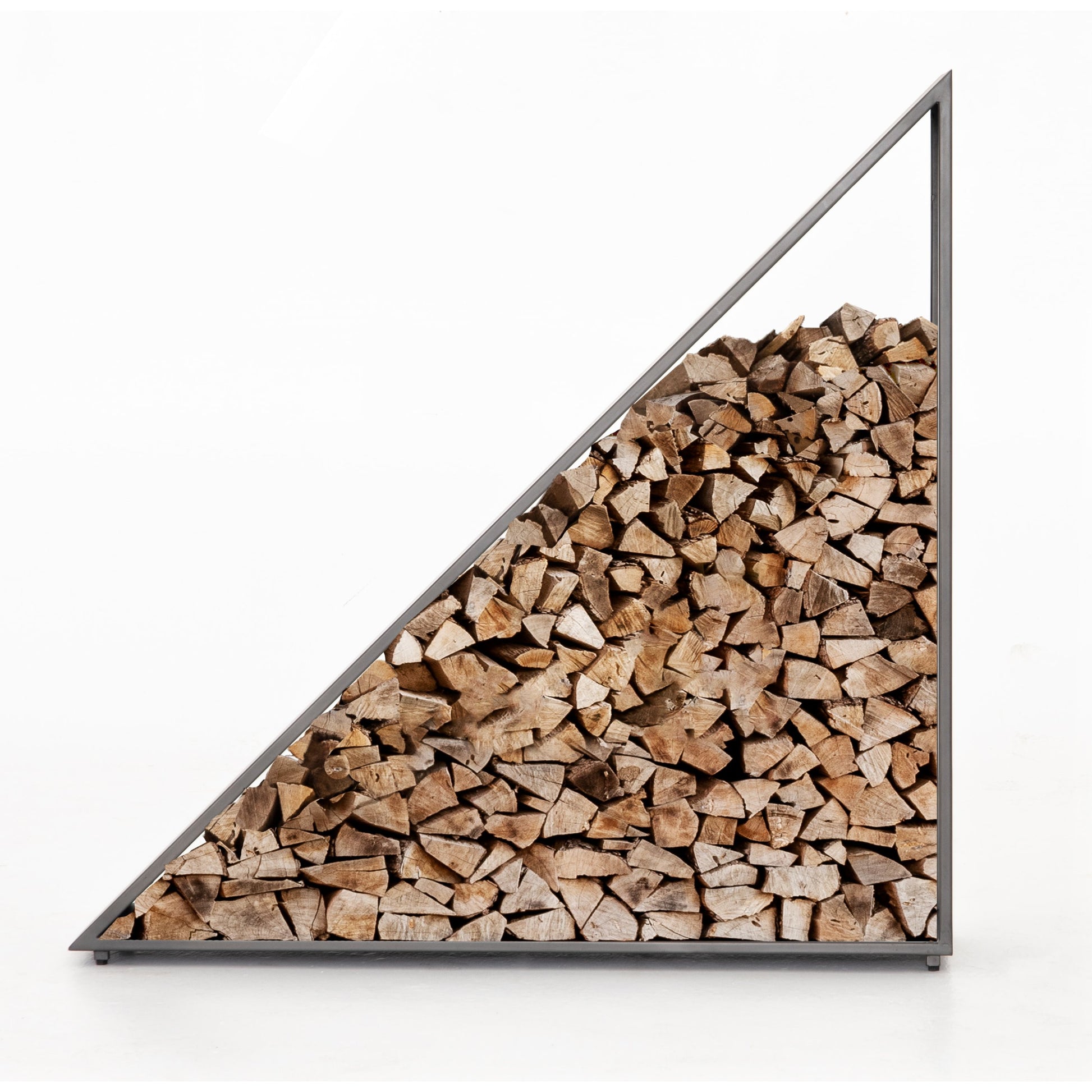 Nero Firewood Storage by Four Hands in coated gunmetal. Made from iron in a modern style.