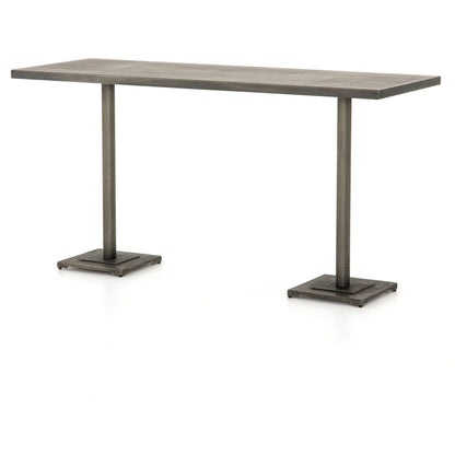Fannin Counter Table by Four Hands in aged brass. Made from iron in a modern style.