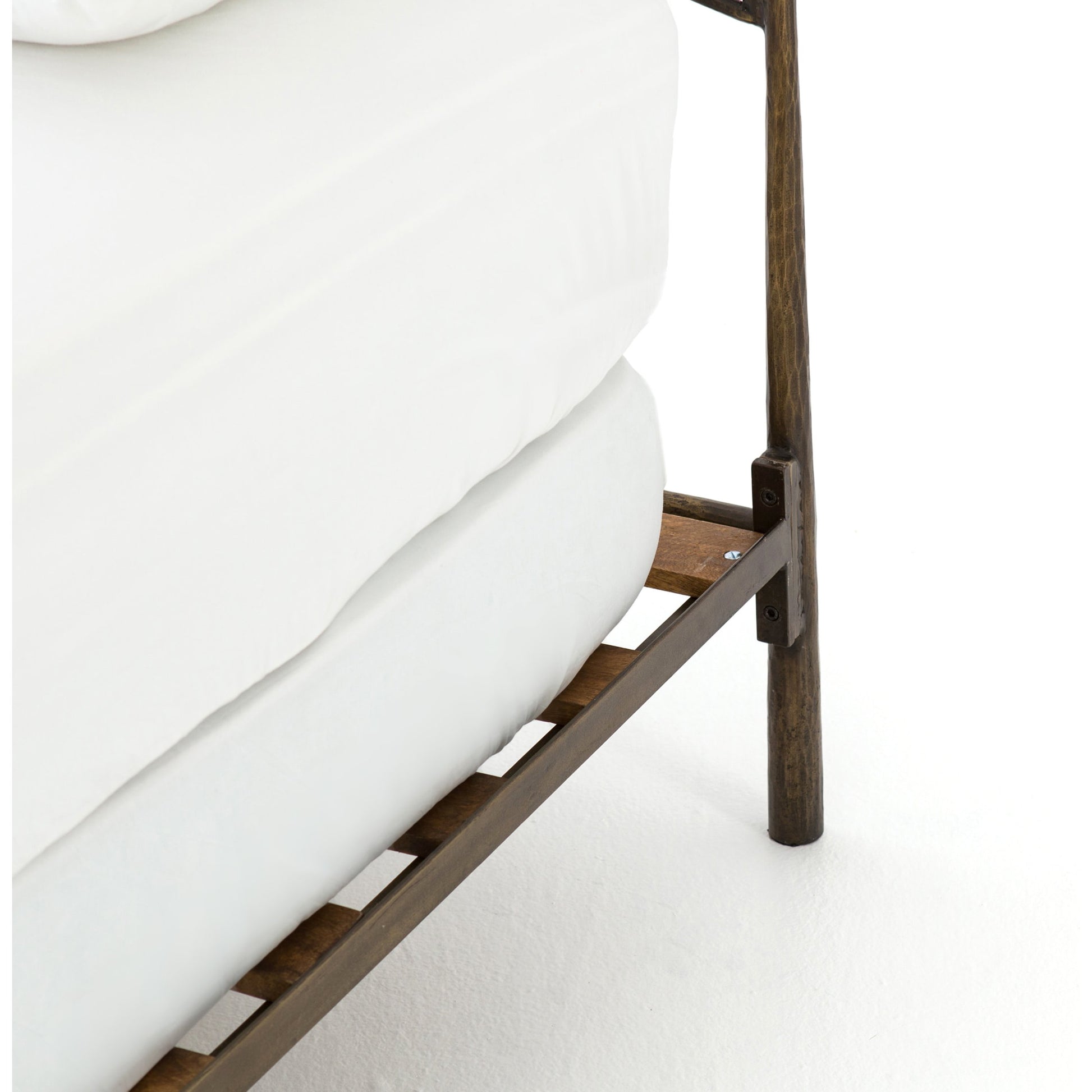 Westwood Bed by Four Hands in antique brass. Made from iron in a transitional style.