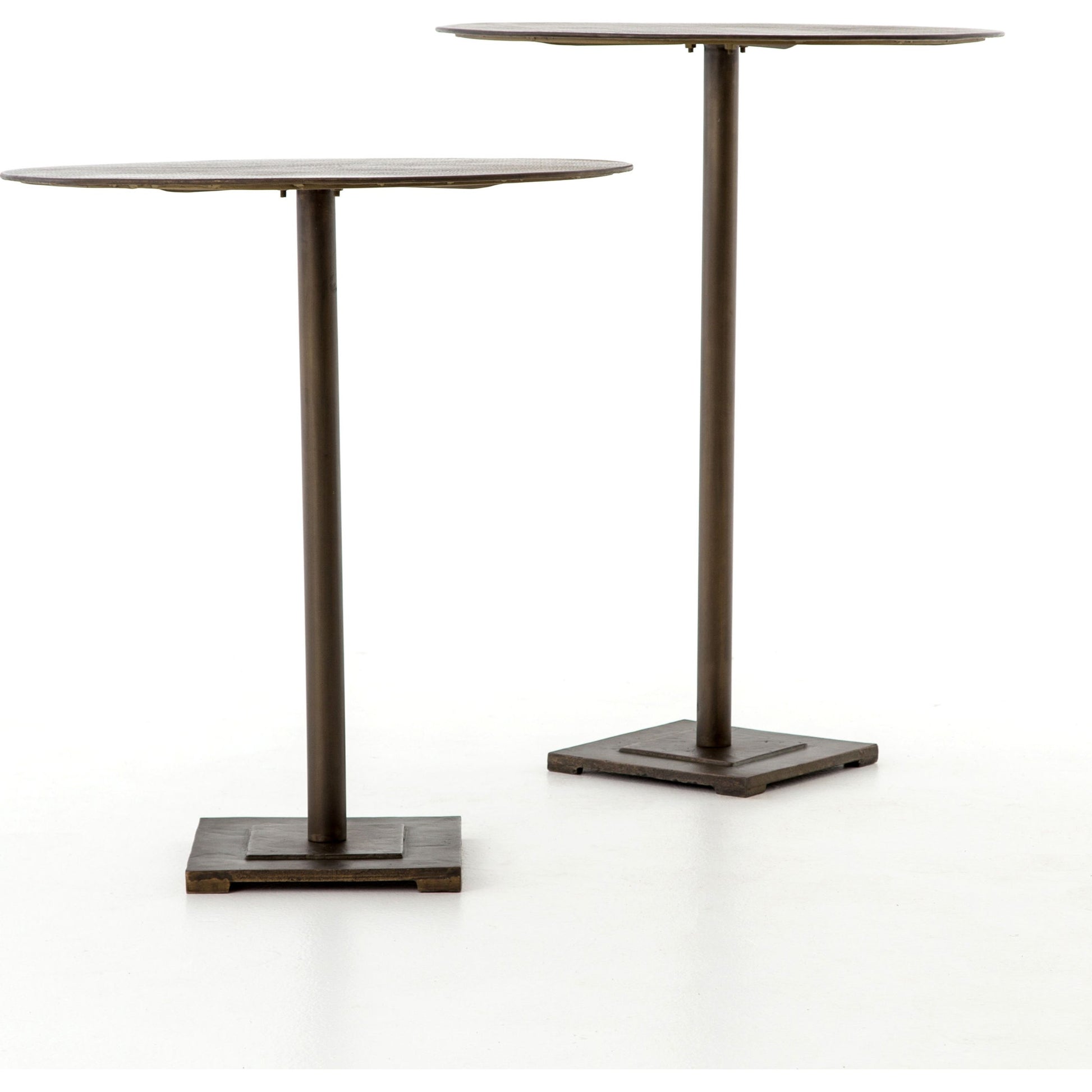 Fannin Counter Table by Four Hands in aged brass. Made from iron in a modern style.