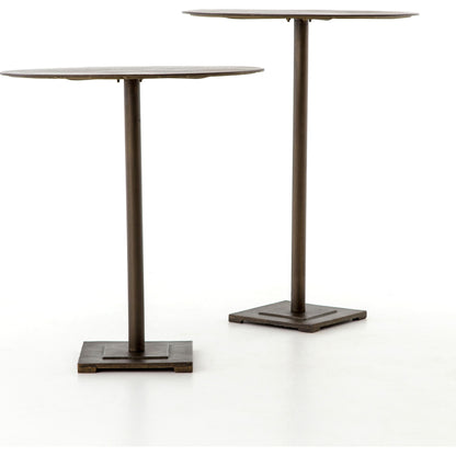 Fannin Counter Table by Four Hands in aged brass. Made from iron in a modern style.