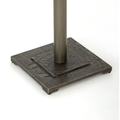 Fannin Bar Table by Four Hands in aged brass. Made from iron in a modern style.