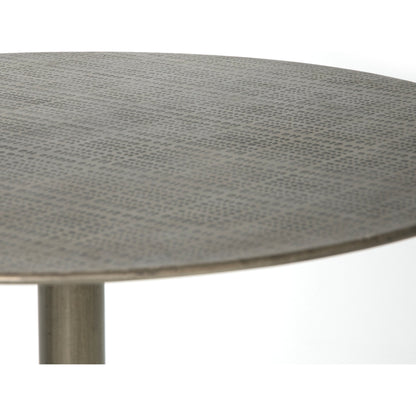 Fannin Bar Table by Four Hands in aged brass. Made from iron in a modern style.