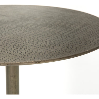 Fannin Bar Table by Four Hands in aged brass. Made from iron in a modern style.