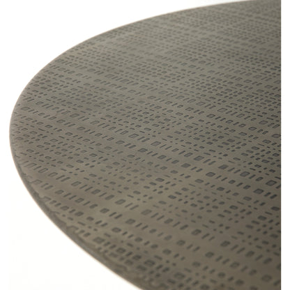 Fannin Bar Table by Four Hands in aged brass. Made from iron in a modern style.