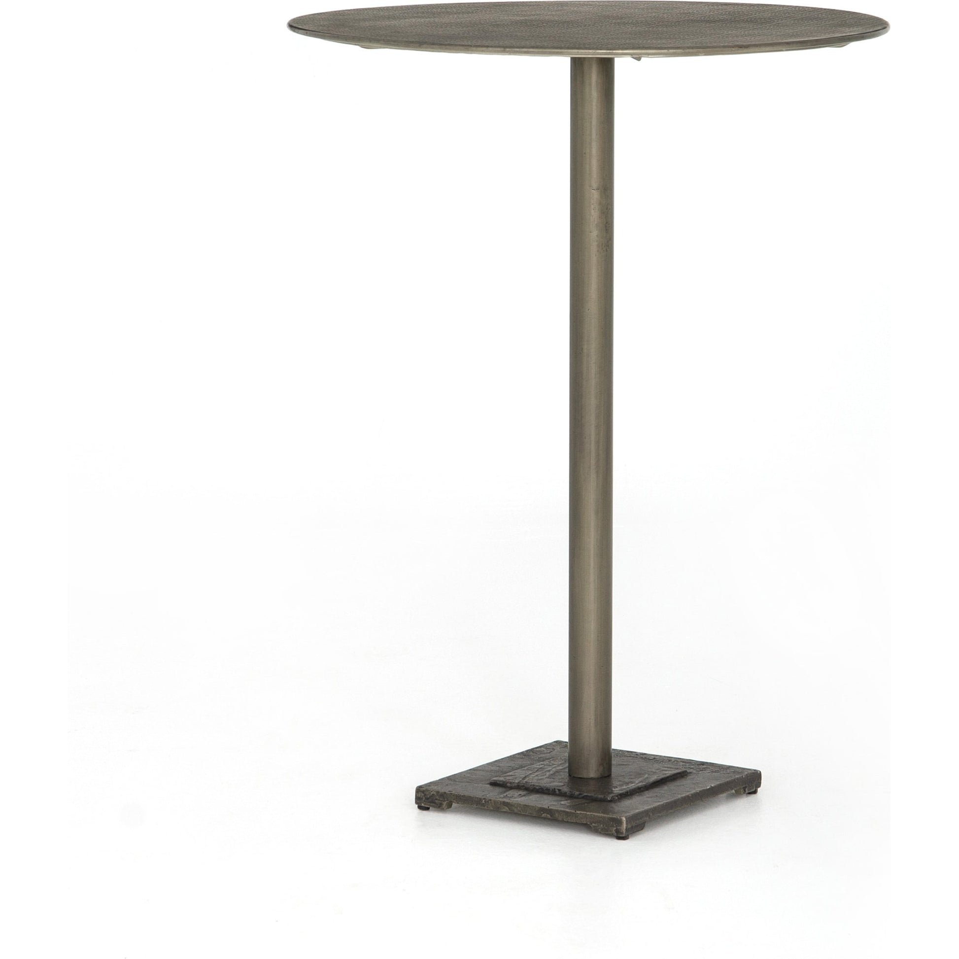 Fannin Bar Table by Four Hands in aged brass. Made from iron in a modern style.